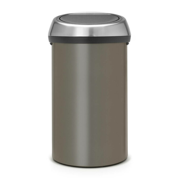 Brabantia Touch Bin Afvalemmer 60 Liter - Platinum / Matt Steel Fingerprint Proof