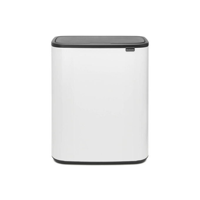 Brabantia Bo Touch Bin Afvalemmer 2 X 30 Liter Met 2 Kunststof Binnenemmers - White